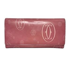 Cartier long pink happy birthday wallet